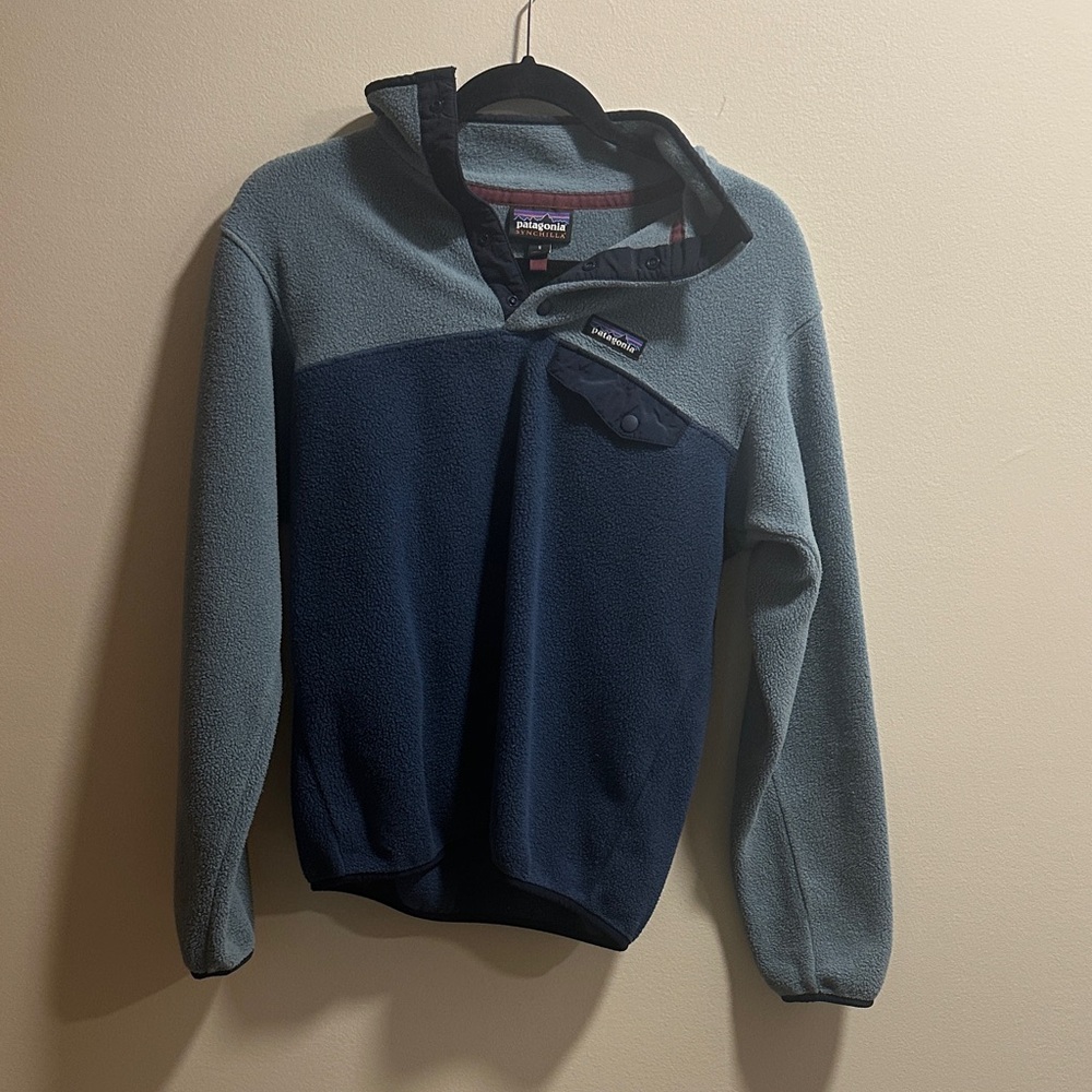 Patagonia Two-Tone Zip Up Jacket - Blue and Gray